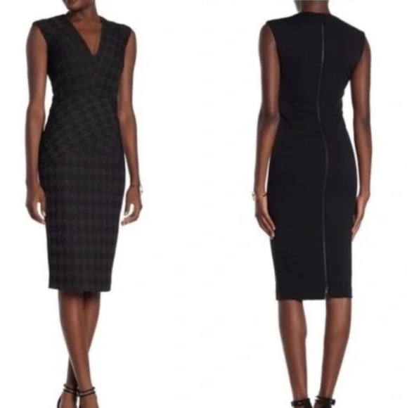 Suistudio Jordan B Sheath Dress Houndstooth - Picture 2 of 5